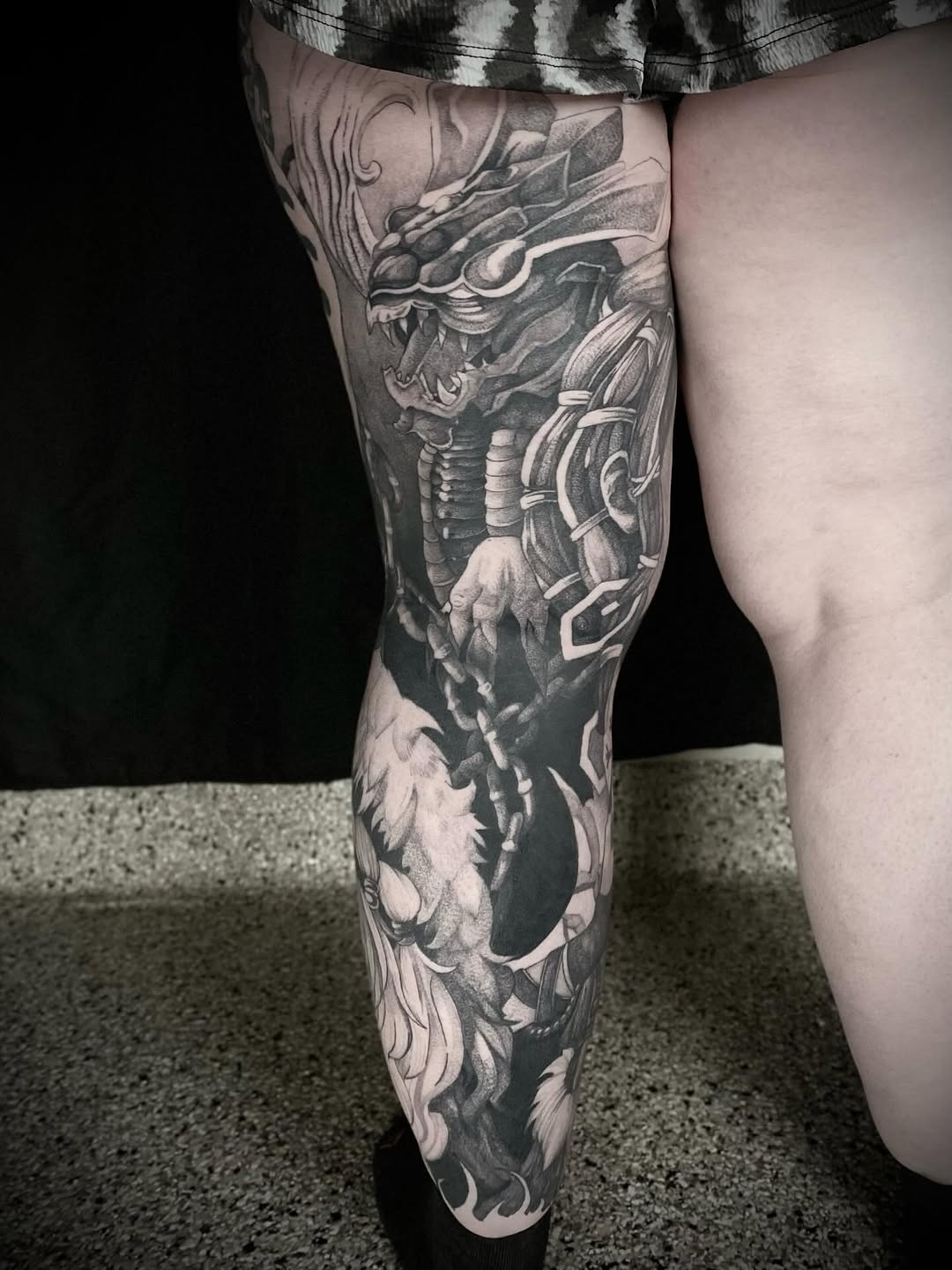 Tattoo by @_unfreakish_ — black_and_grey, realism