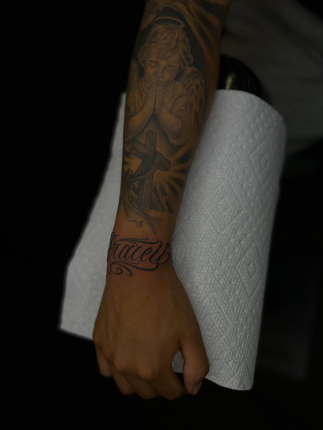 Tattoo by @benji_tattoos714 — black_and_grey, realism