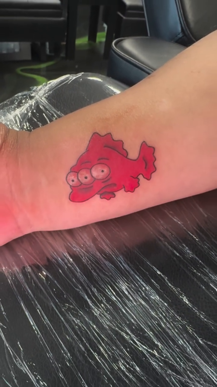 Tattoo by @ether_inc — illustrative, anime