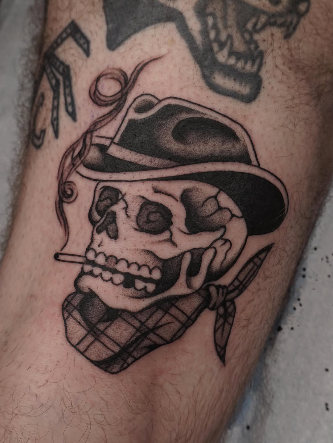 Tattoo by @sarahxtinetattoo — american_traditional, black_and_grey