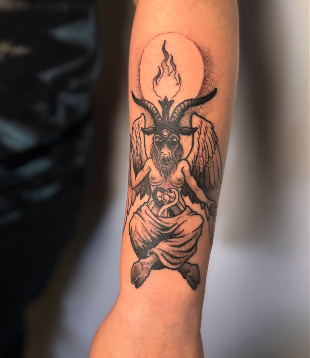 Tattoo by @rbornetattoo — black_and_grey, dark_realism