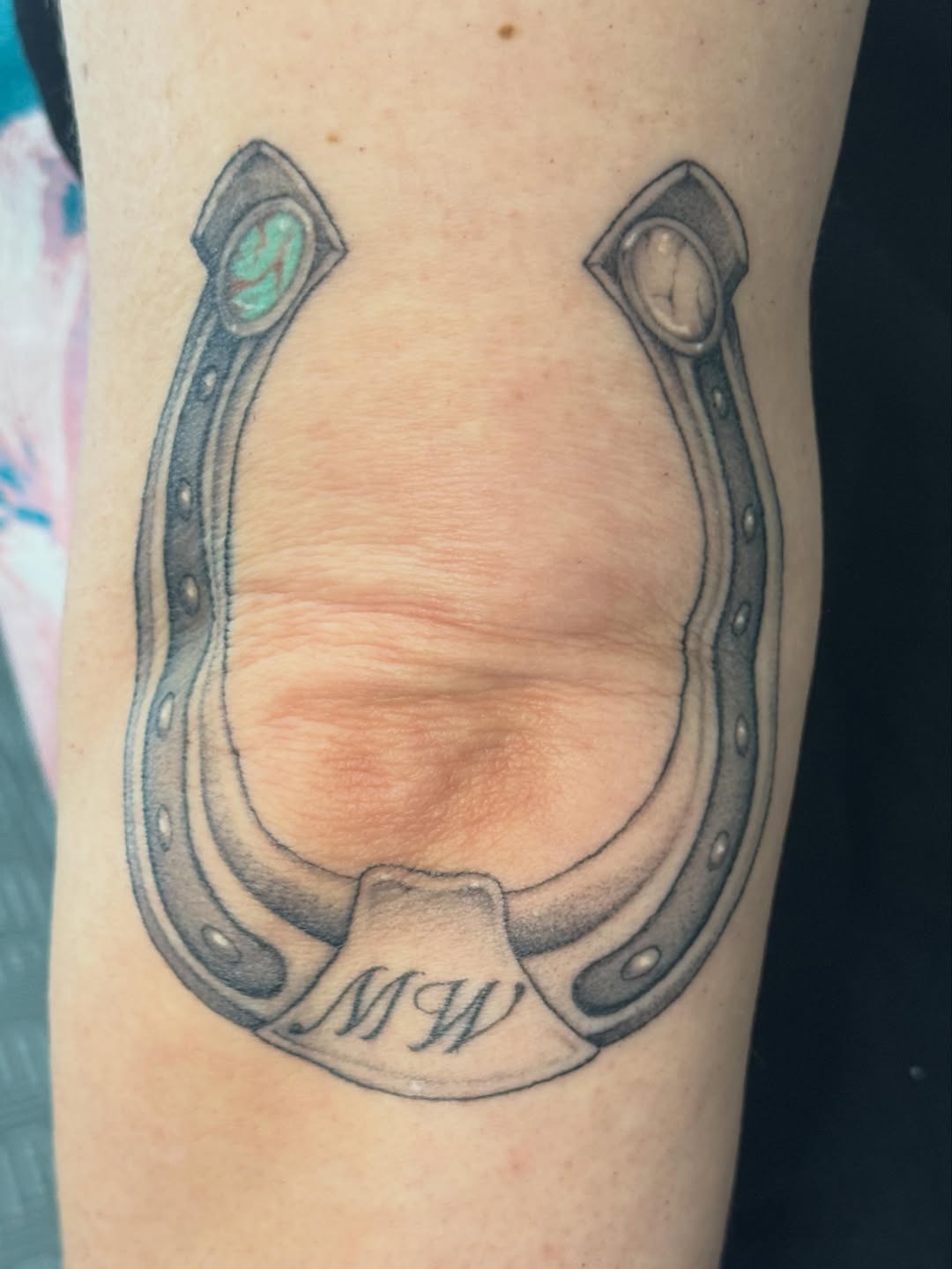 Tattoo by @lizrd.tats — black_and_grey, lettering_script