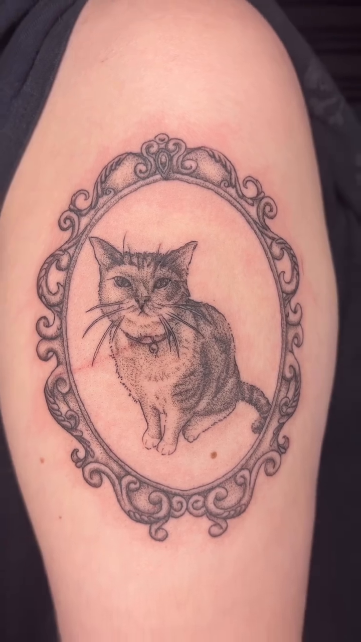 Tattoo by @bobibeanz — realism, black_and_grey