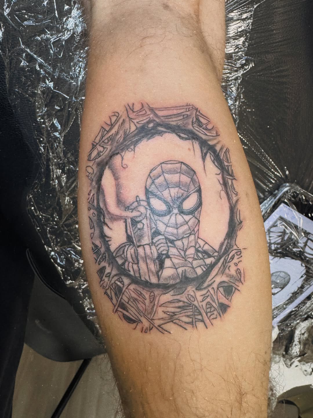 Tattoo by @tattoos_byoso โ anime, black_and_grey