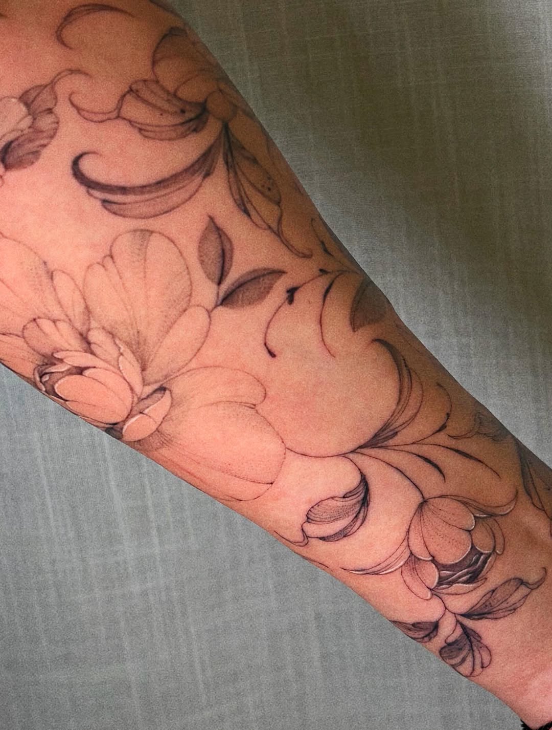 Tattoo by @inkbyjustene โ fine_line, black_and_grey