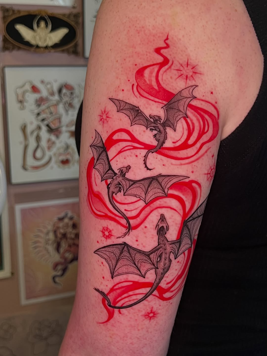 Tattoo by @girlwiththefoxtattoo — illustrative, black_and_grey
