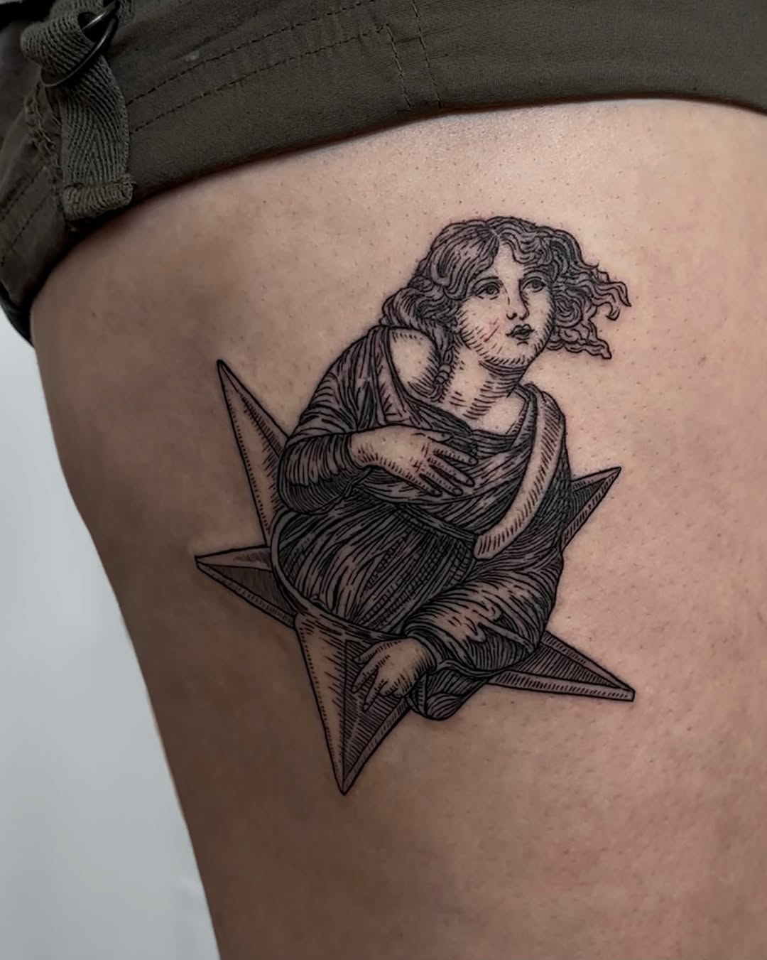 Tattoo by @ruby.tats — illustrative, black_and_grey