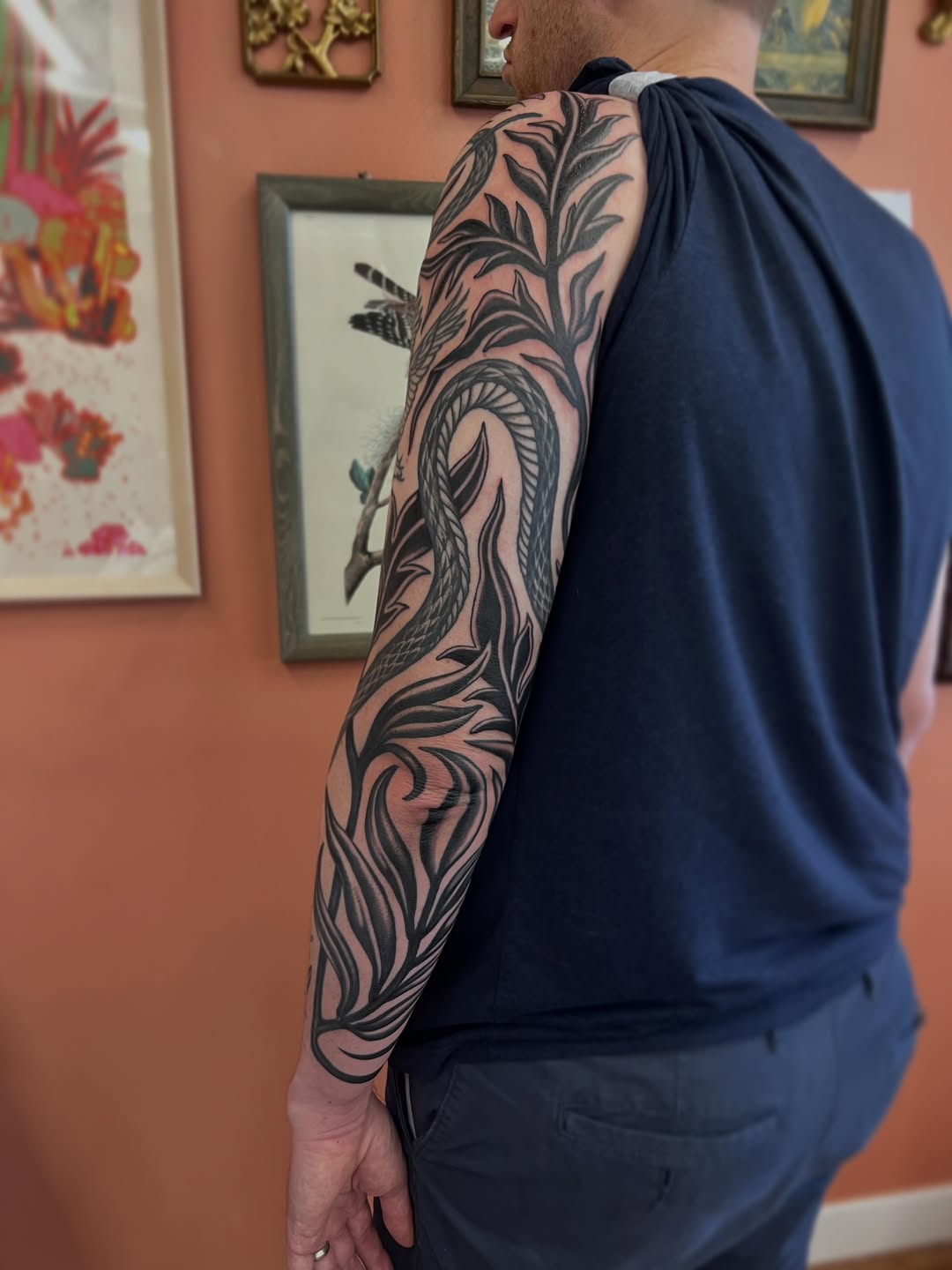 Tattoo by @brookeesutter — blackwork, ornamental