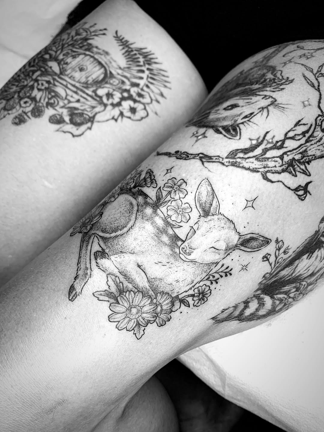 Tattoo by @kittyjonestattoo โ black_and_grey