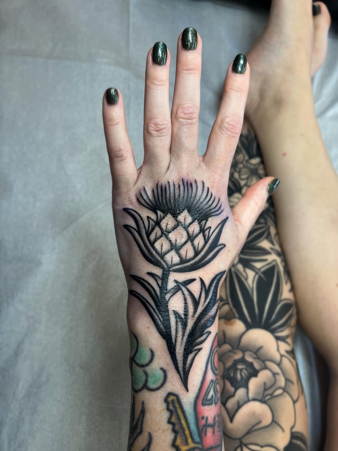 Tattoo by @brookeesutter — blackwork, black_and_grey
