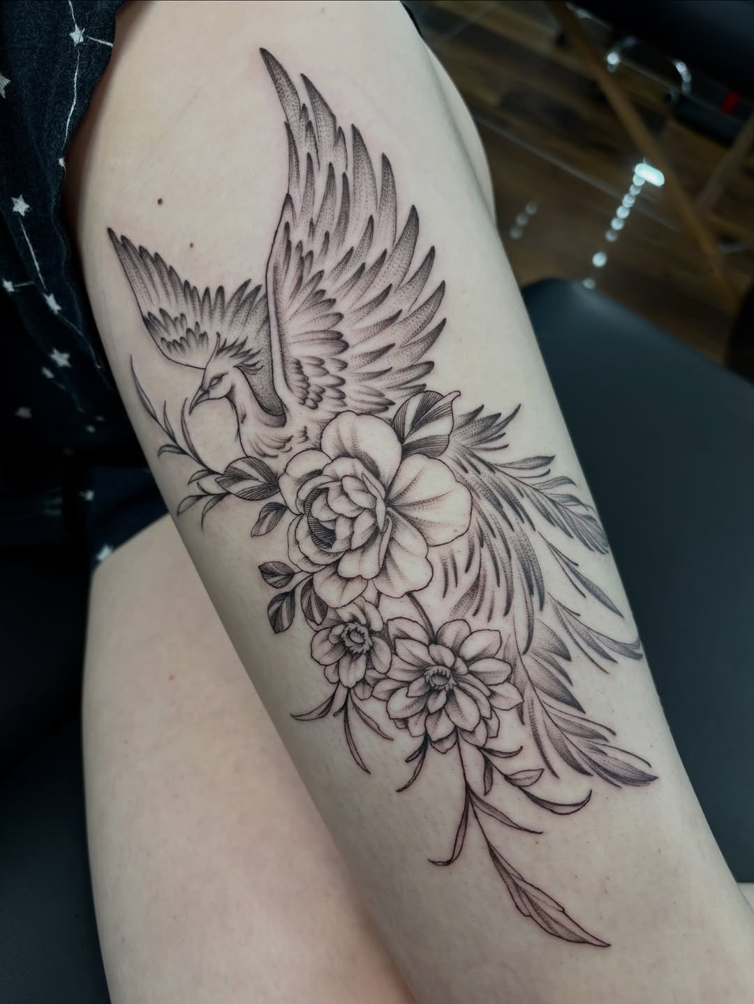 Tattoo by @corn.on.the.jacob — black_and_grey, dotwork