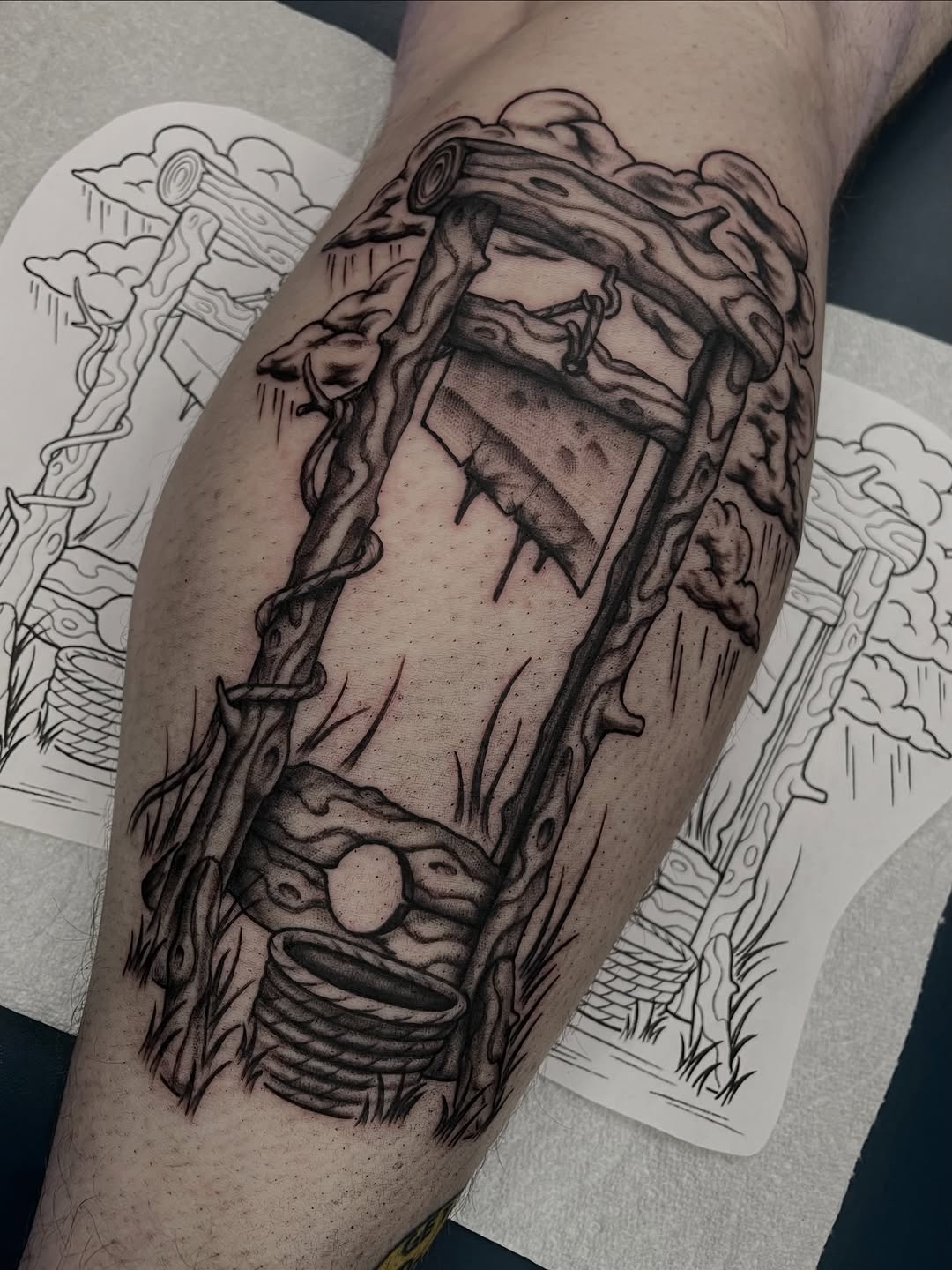 Tattoo by @corn.on.the.jacob — black_and_grey, dark_realism