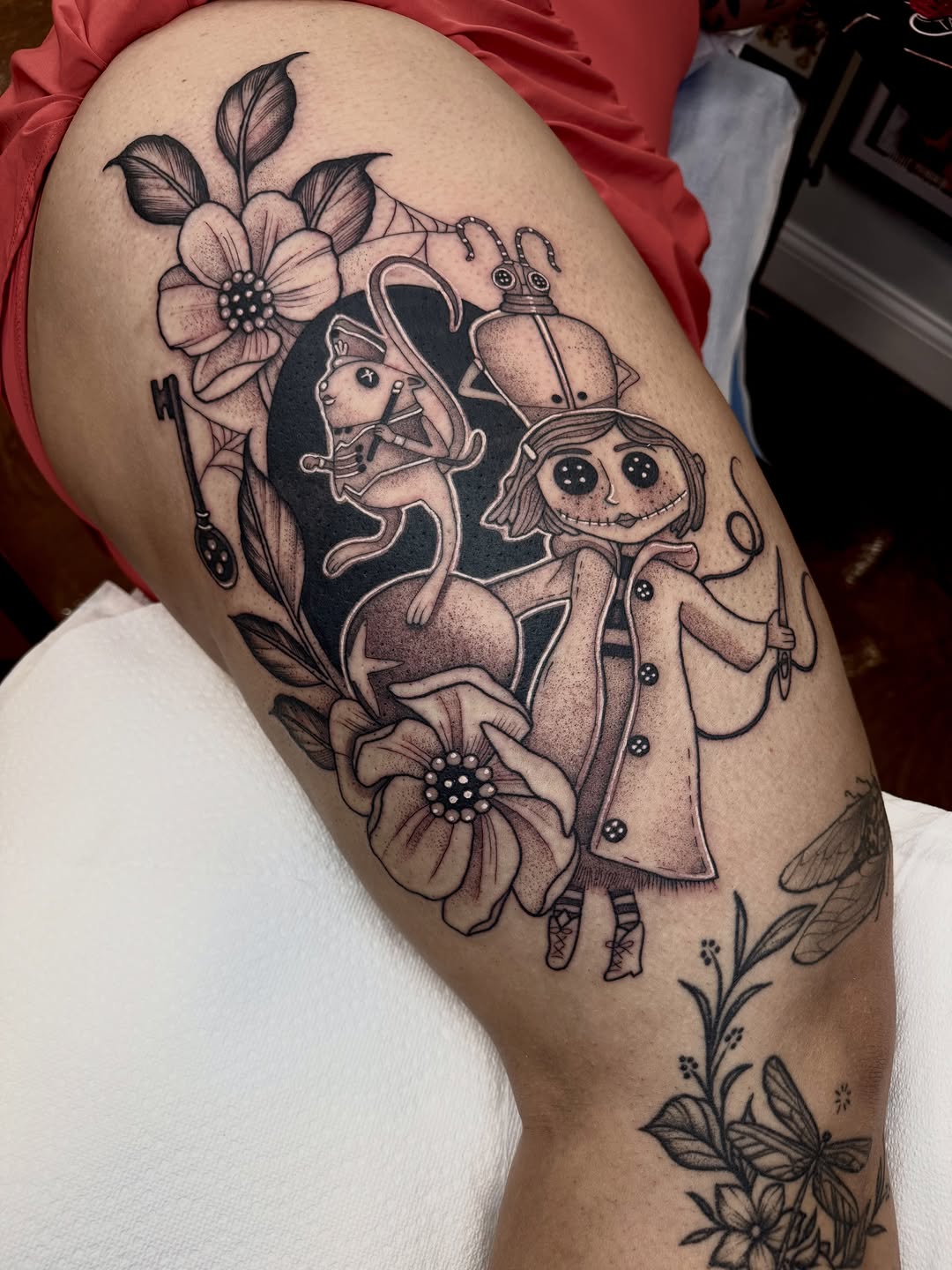 Tattoo by @krissydiane_tattoos — illustrative, black_and_grey