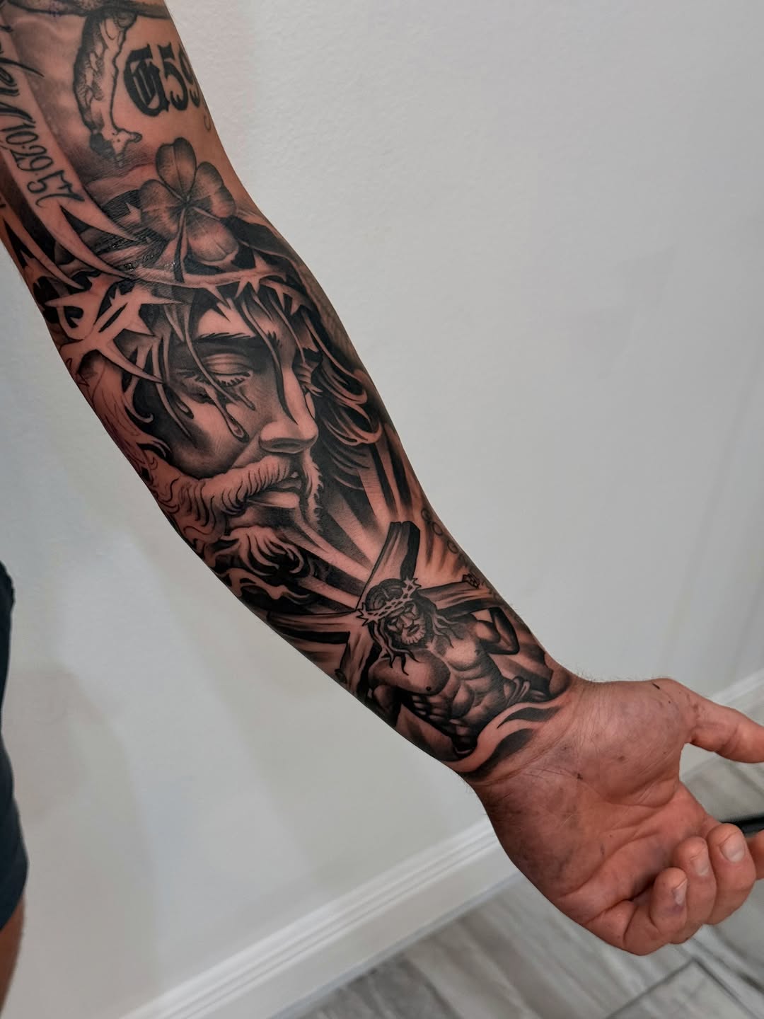Tattoo by @artemtom — black_and_grey, realism