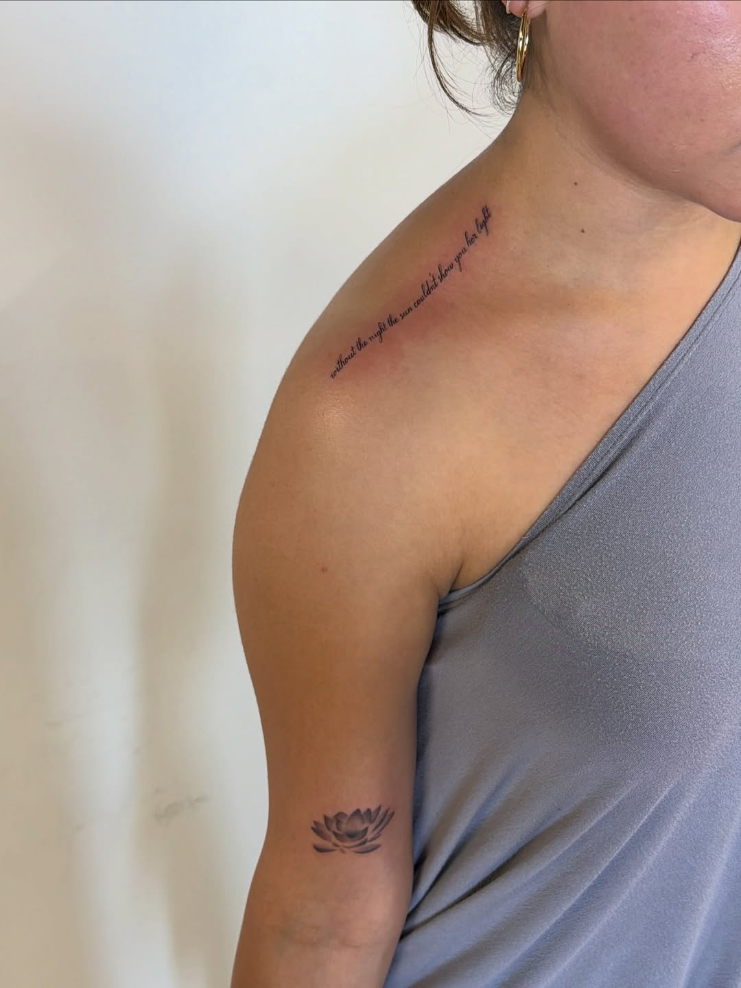 Tattoo by @stabalisim — lettering_script, fine_line