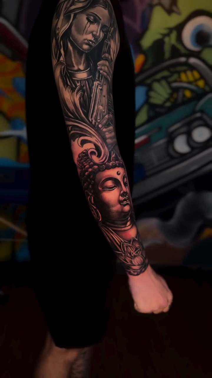 Tattoo by @gage.tattoo — black_and_grey, illustrative