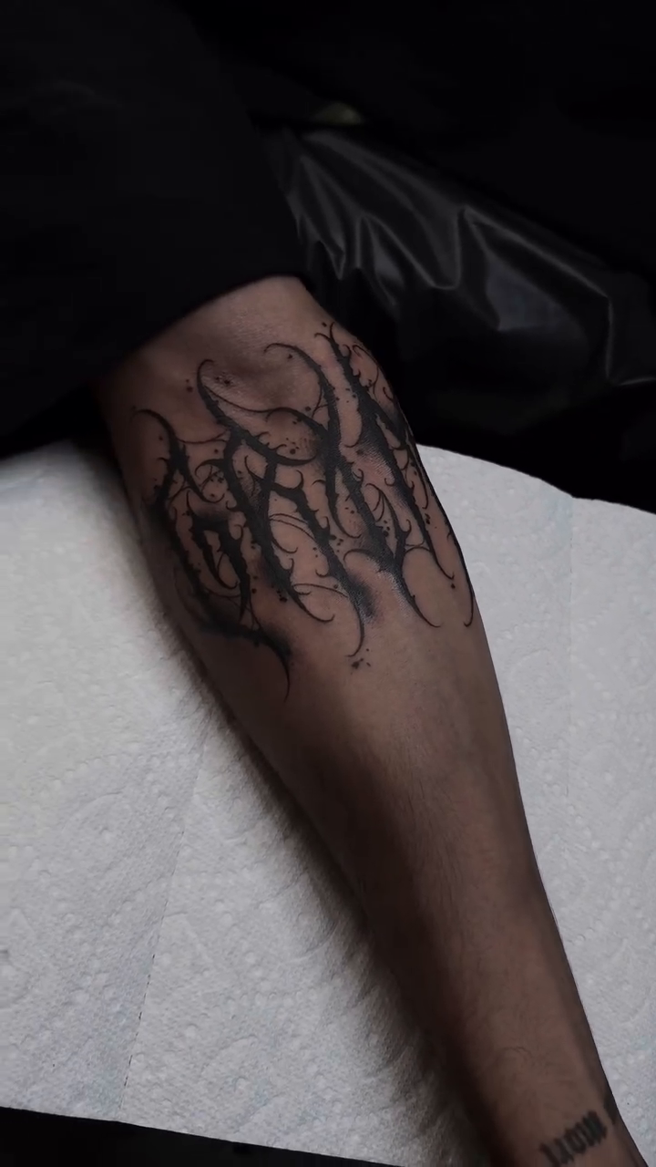 Tattoo by @_gvthicink — blackwork