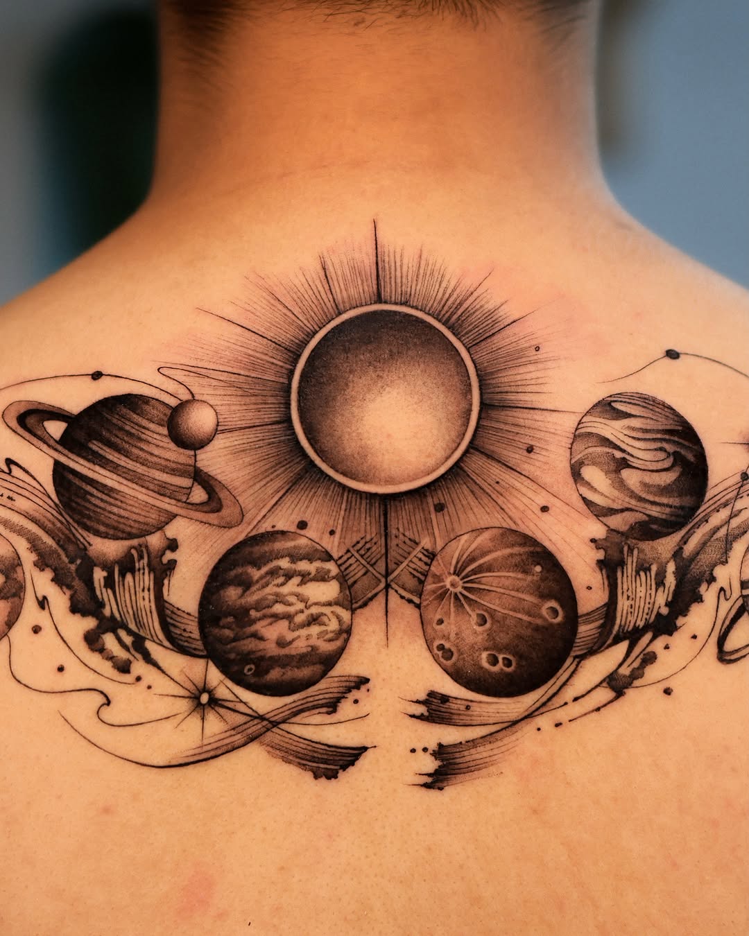 Tattoo by @orca._ink — black_and_grey, geometric