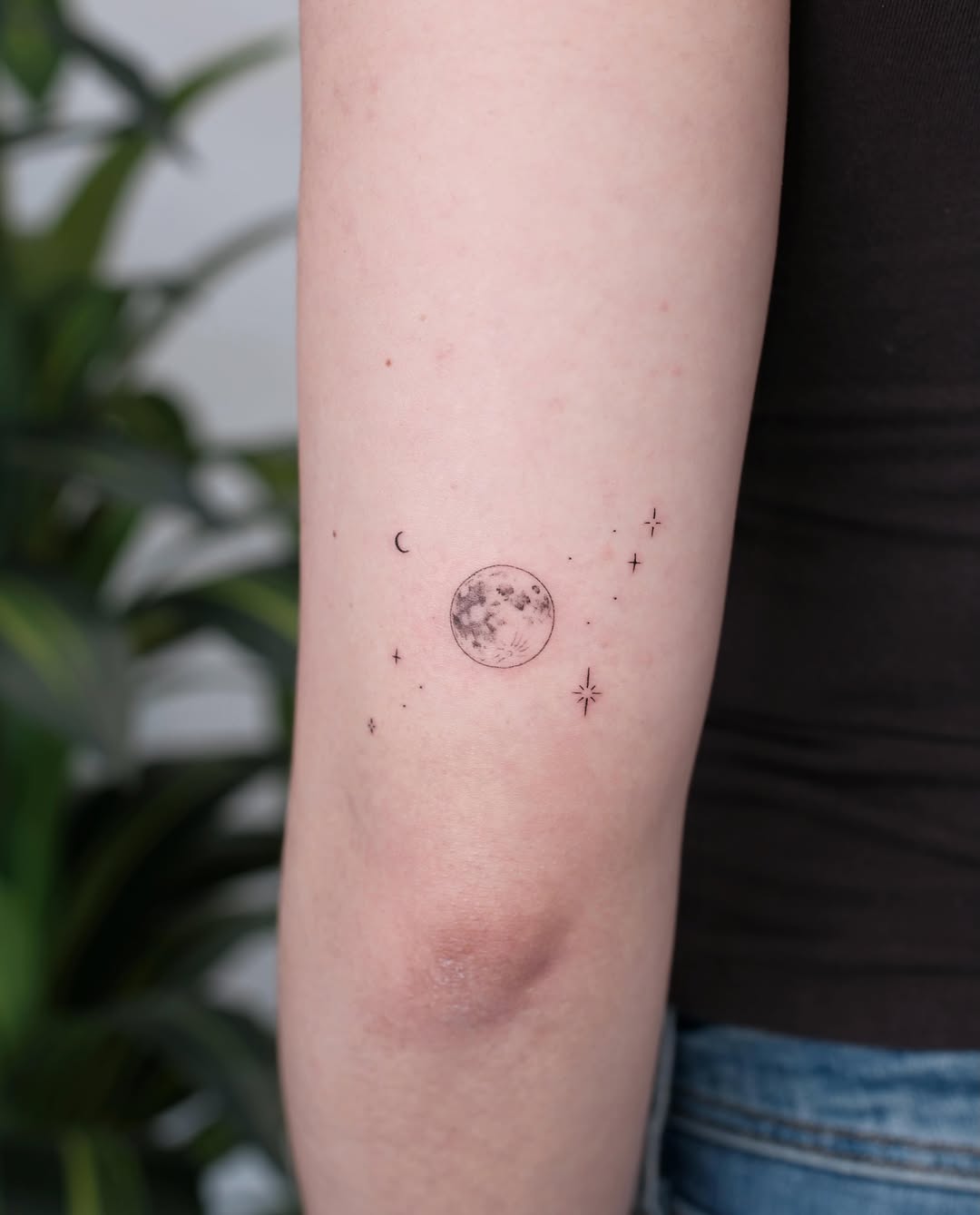 Tattoo by @tats_nina — fine_line, black_and_grey