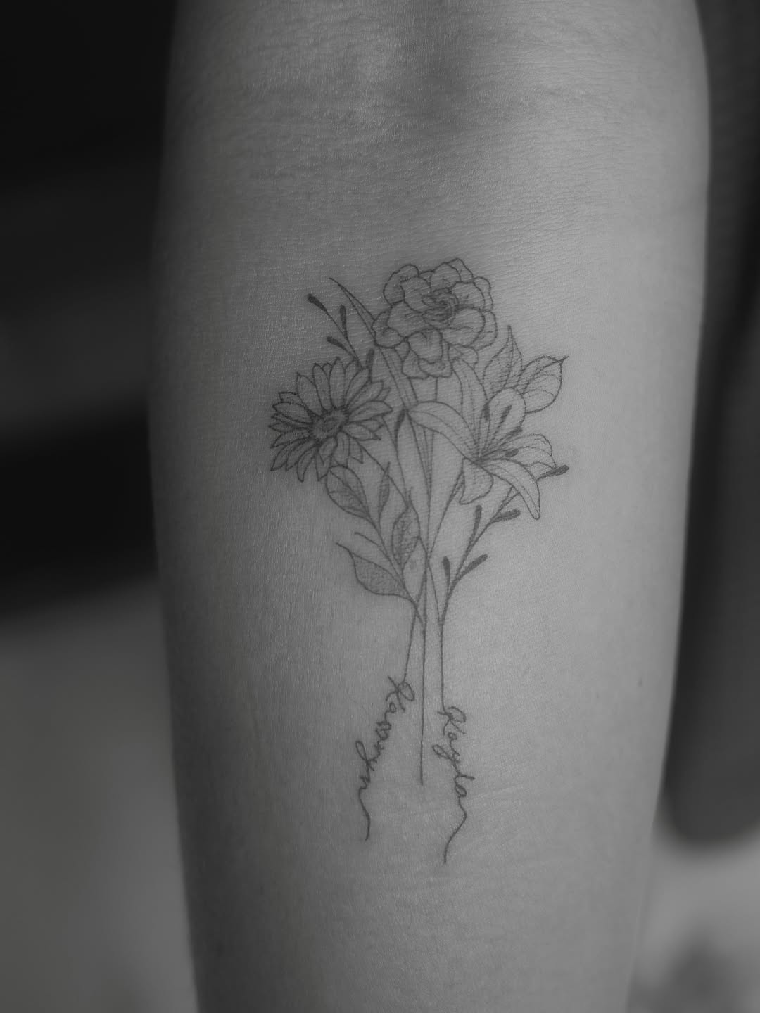 Tattoo by @holly.tatts — fine_line, lettering_script