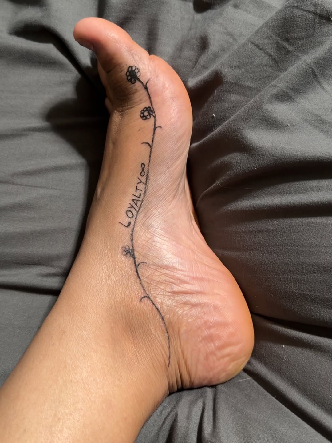 Tattoo by @inked.by.rayv — fine_line, lettering_script