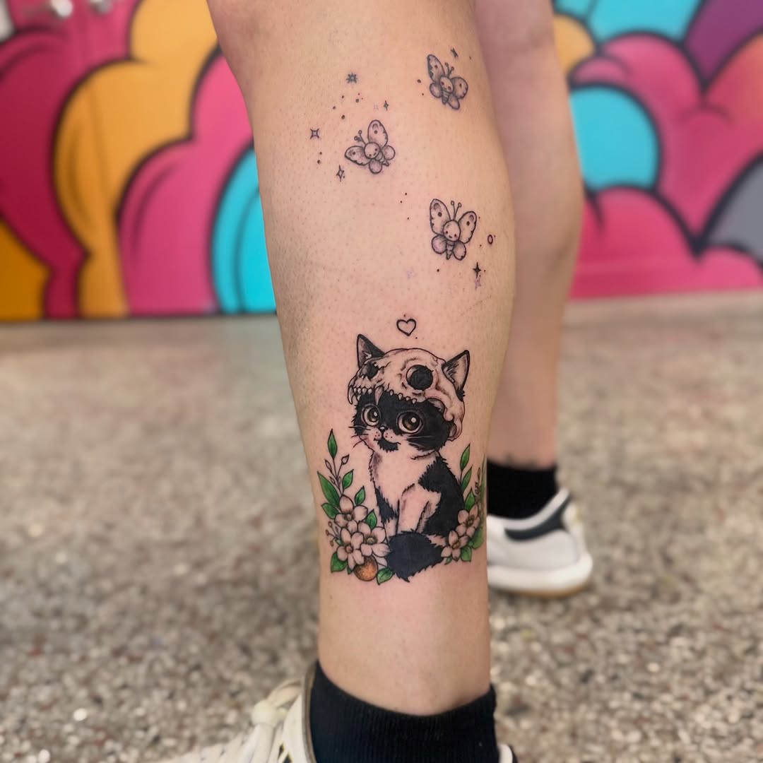 Tattoo by @cherrypoppingchuck — illustrative, black_and_grey