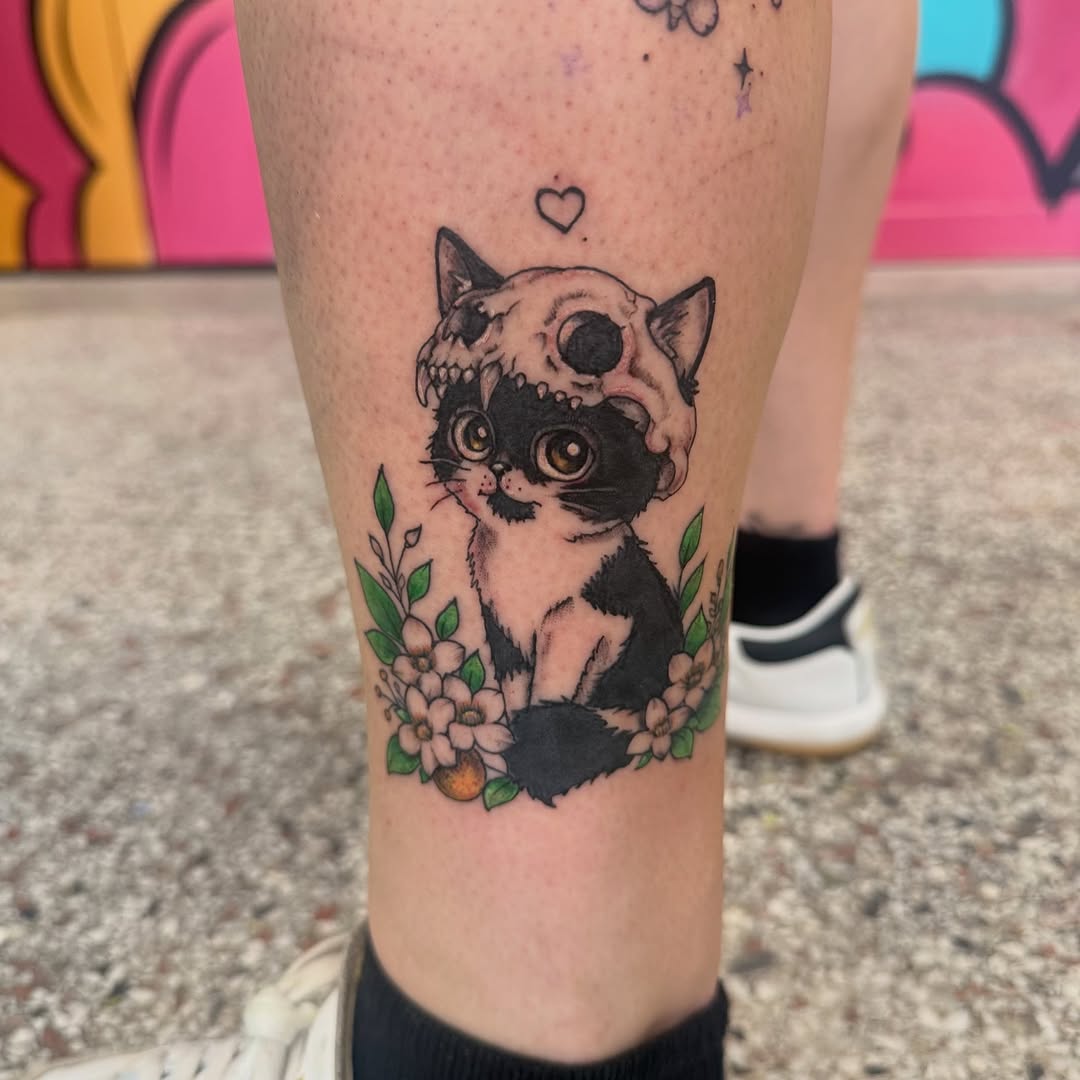 Tattoo by @cherrypoppingchuck — illustrative, black_and_grey