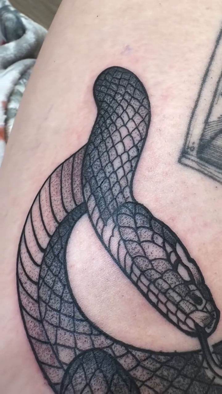 Tattoo by @davidmushaneytattoos — black_and_grey, illustrative