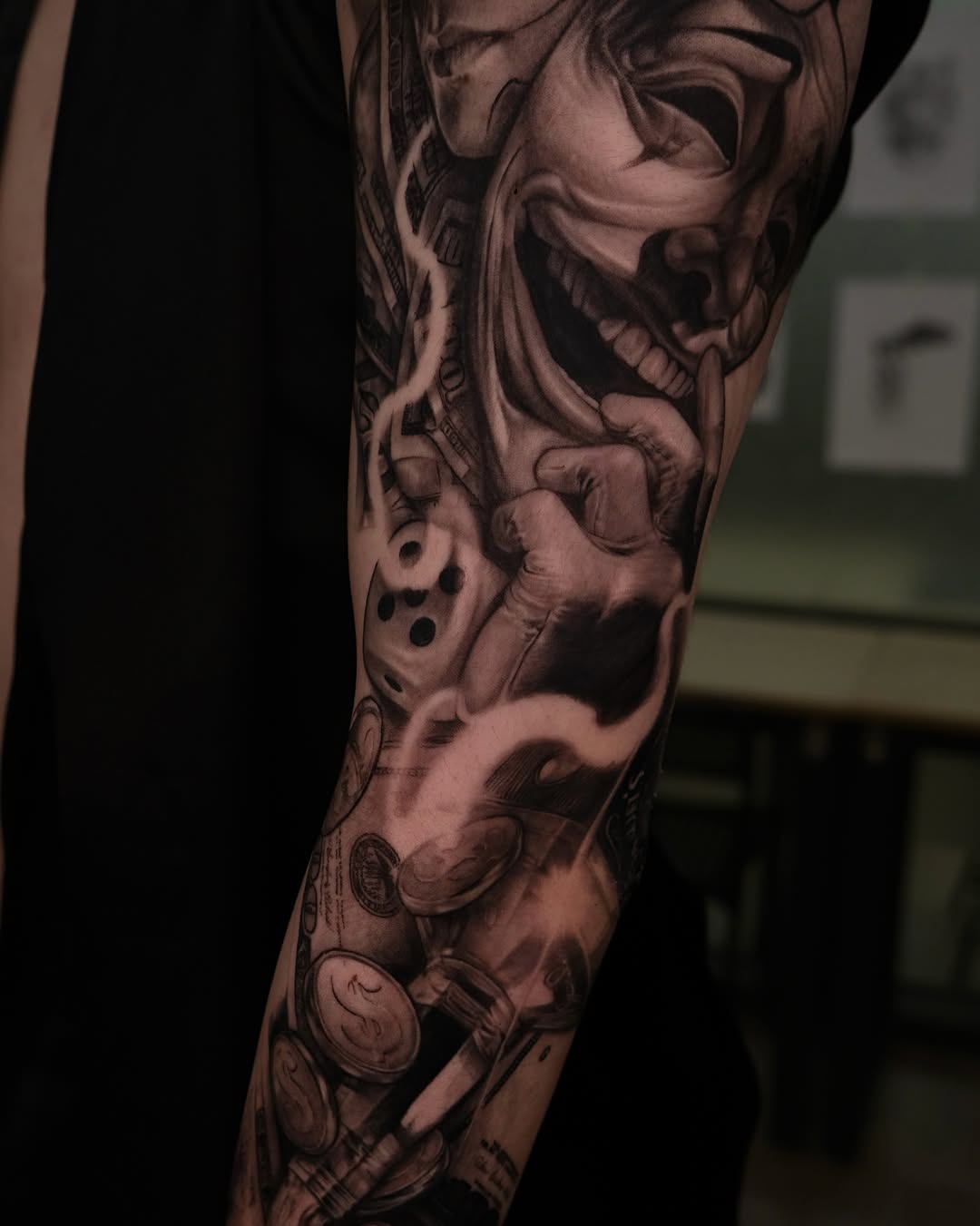 Tattoo by @gisoo.tat β realism, black_and_grey