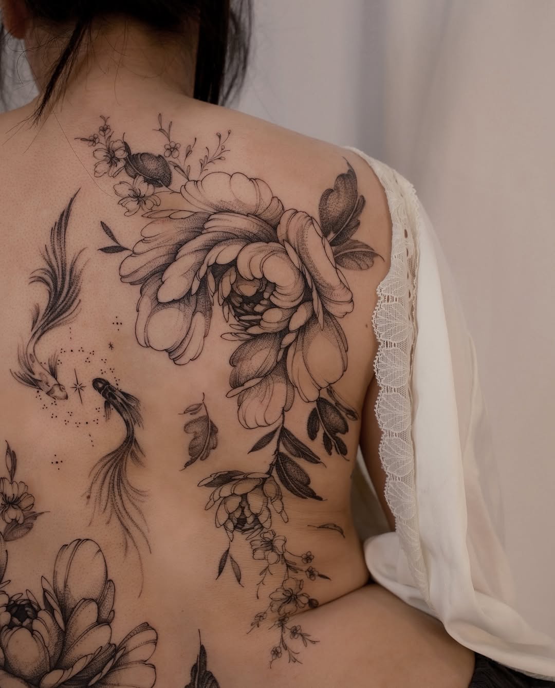 Tattoo by @joyxtattoo — illustrative, black_and_grey