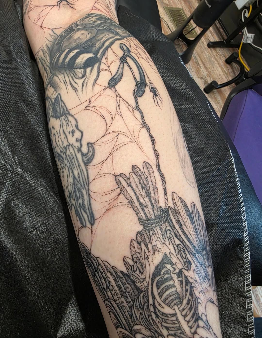 Tattoo by @shannongatesart — black_and_grey, realism
