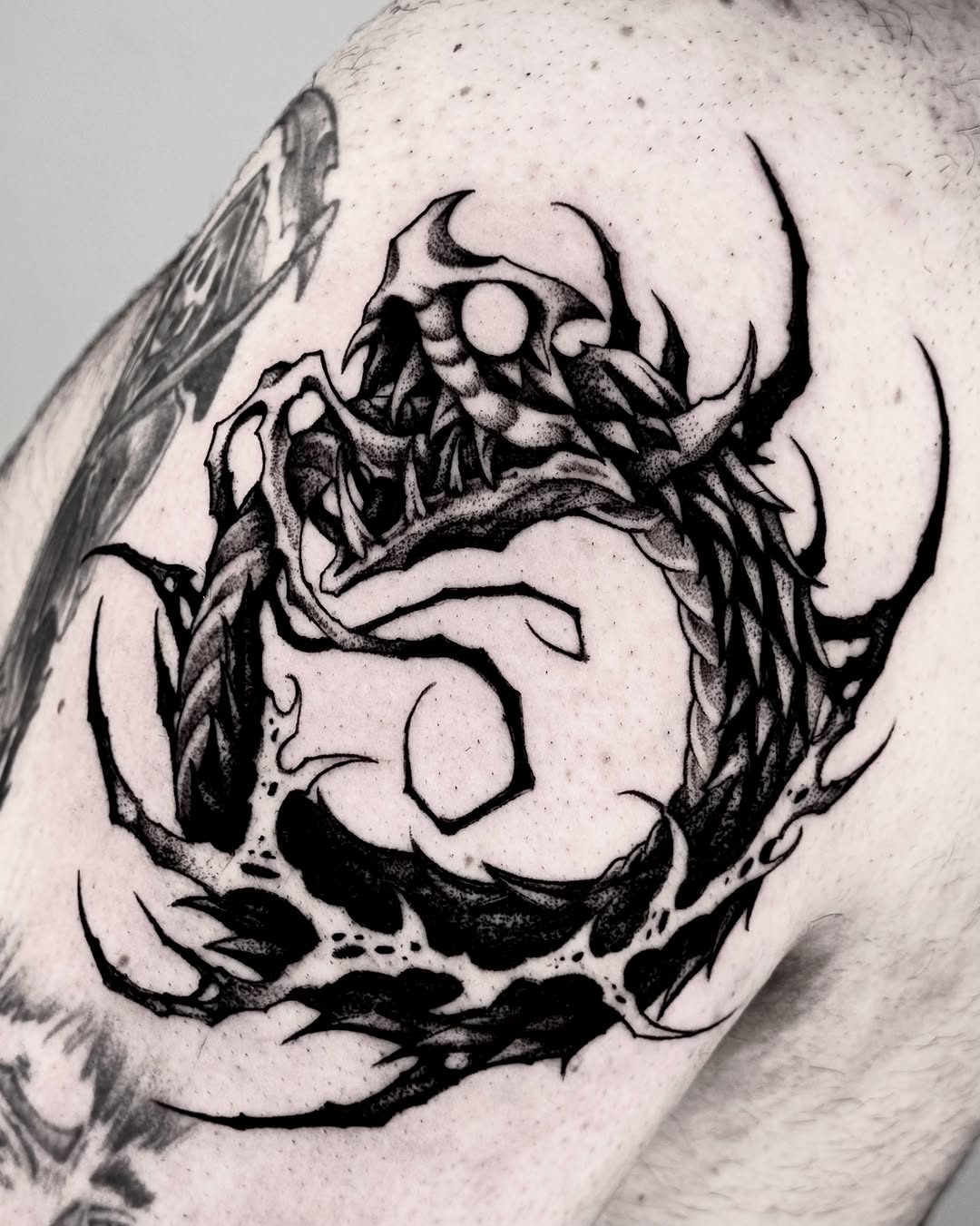 Tattoo by @bryanblack.ttt — blackwork, dotwork
