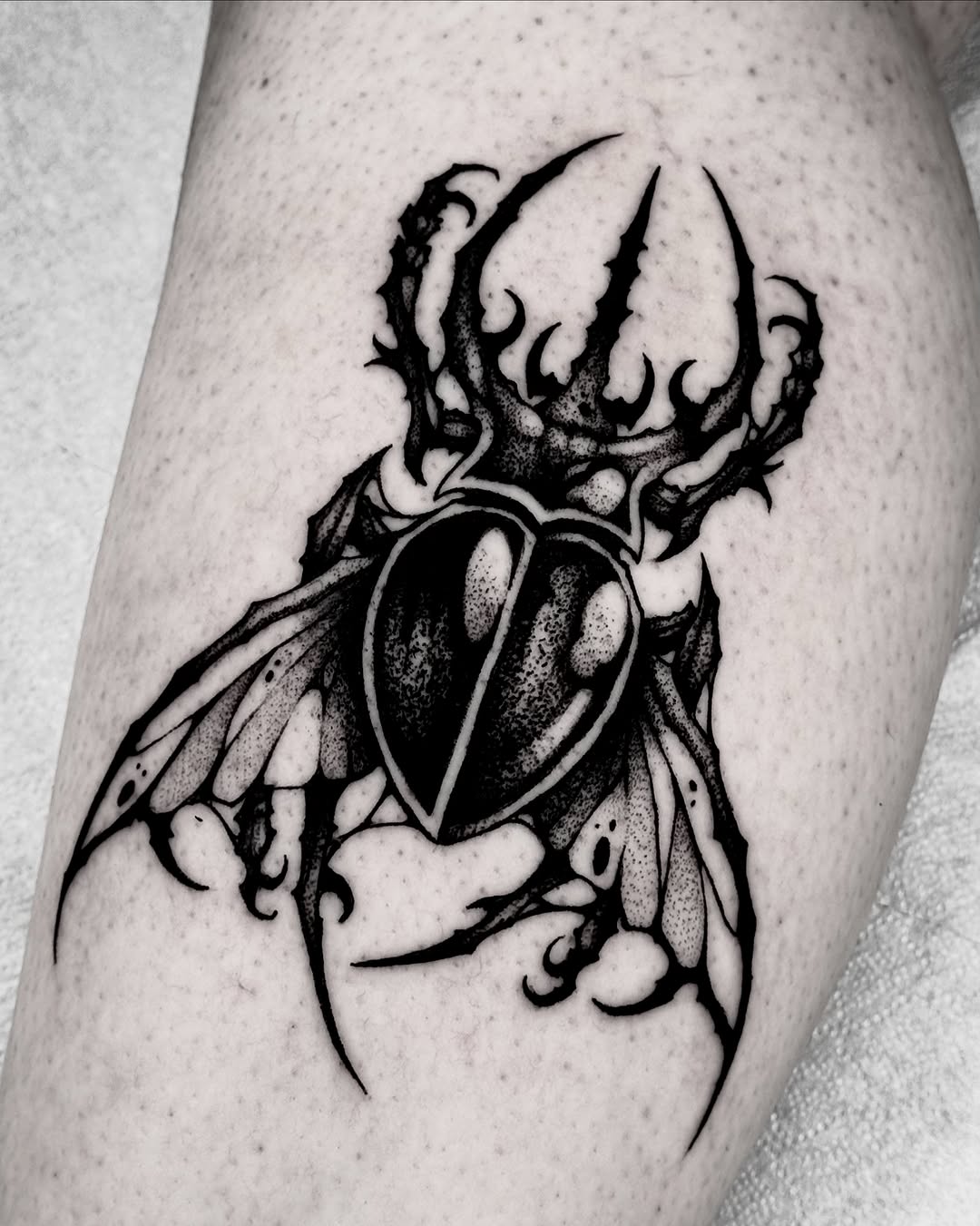 Tattoo by @bryanblack.ttt — blackwork, dotwork