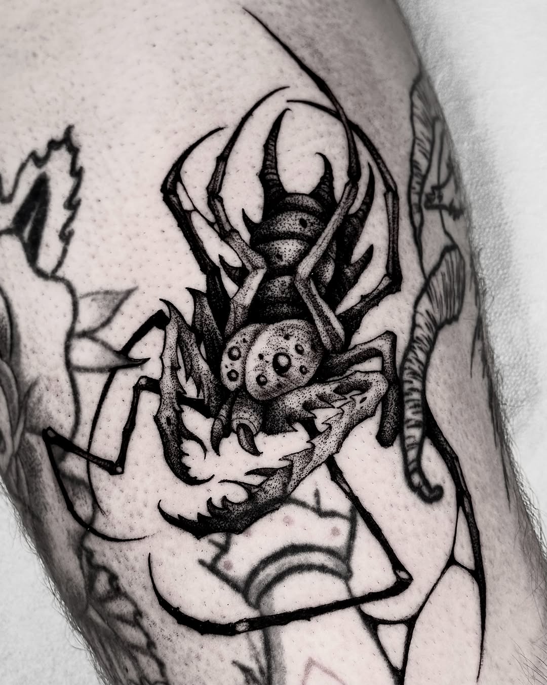Tattoo by @bryanblack.ttt — dotwork, black_and_grey