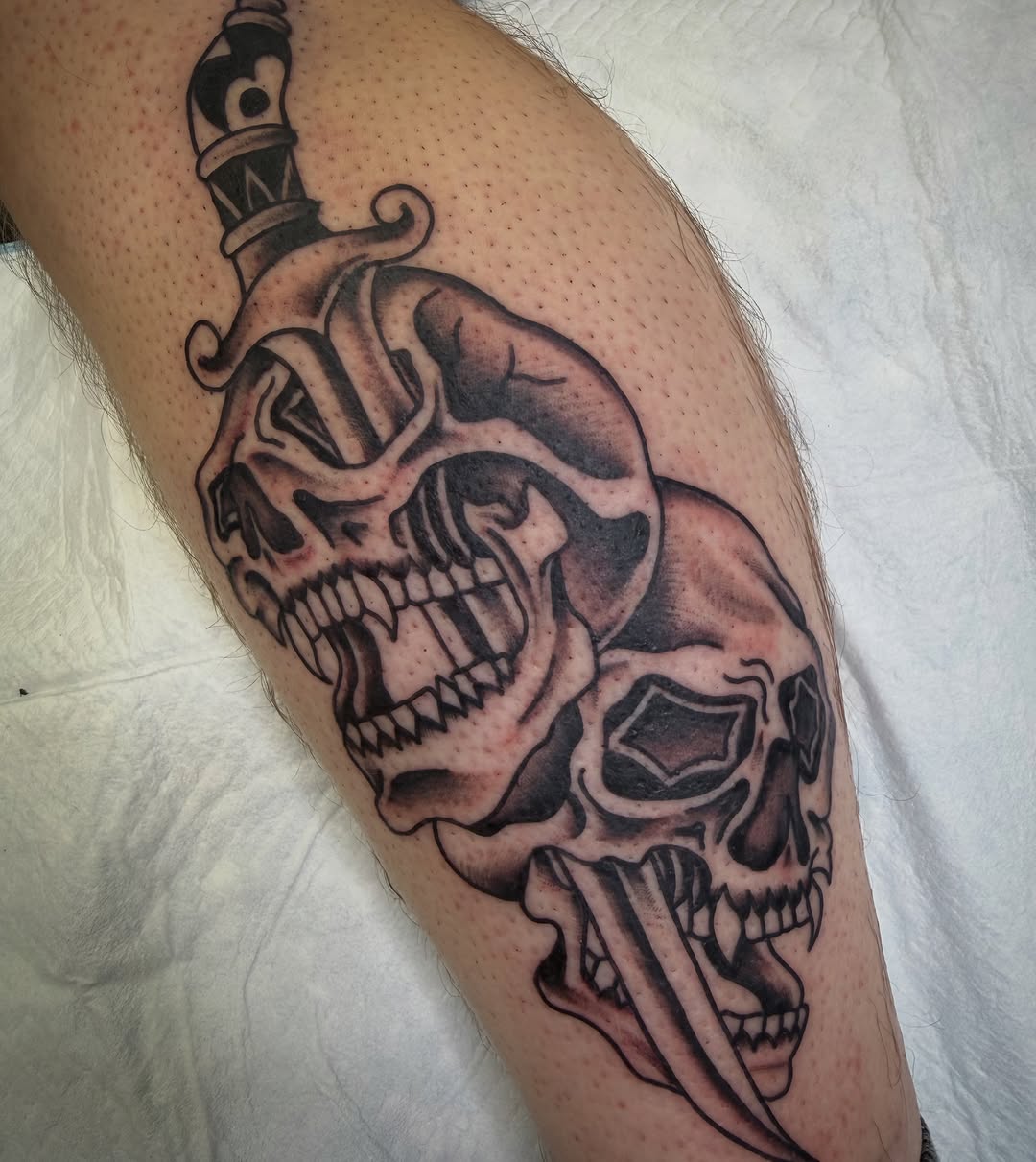 Tattoo by @kolton_tattoos — american_traditional, black_and_grey