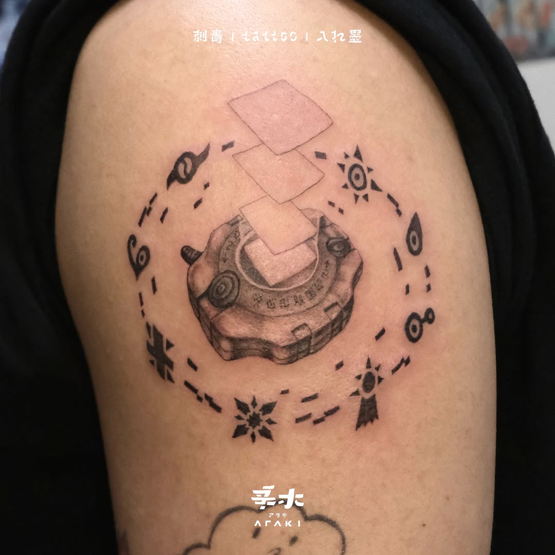 Tattoo by @araki_tattoo — black_and_grey, realism