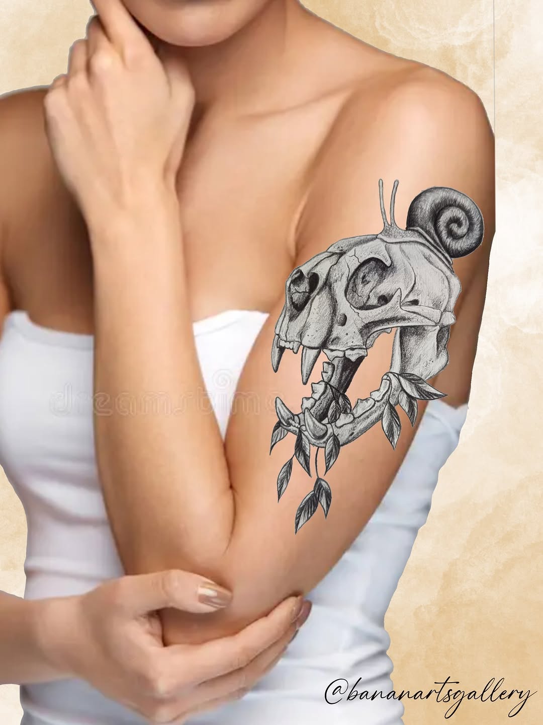 Tattoo by @bananartsgallery — black_and_grey