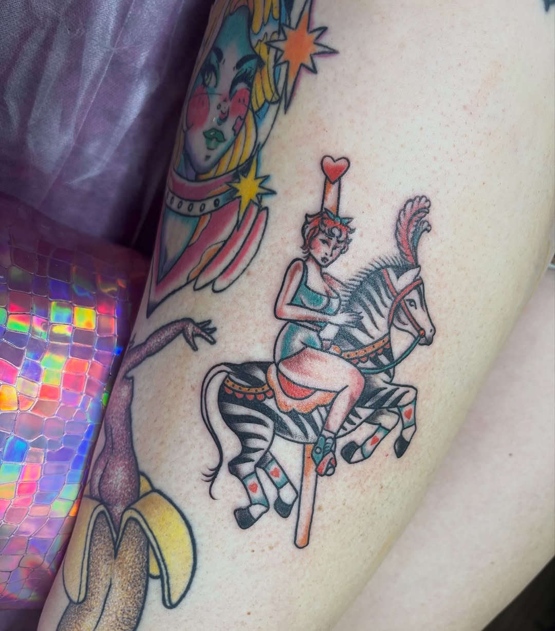 Tattoo by @badassbutterfly — american_traditional, illustrative