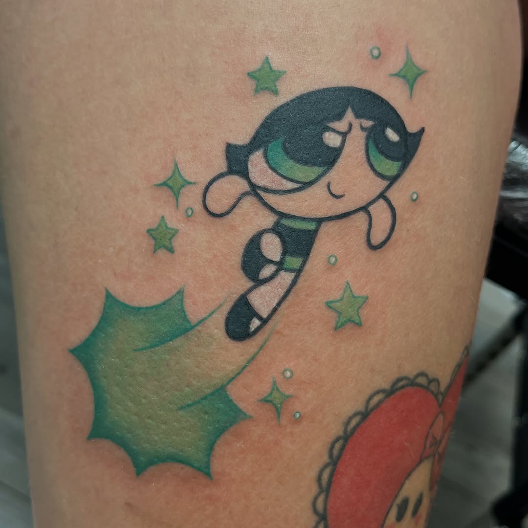 Tattoo by @birdy_tattoos — new_school, anime