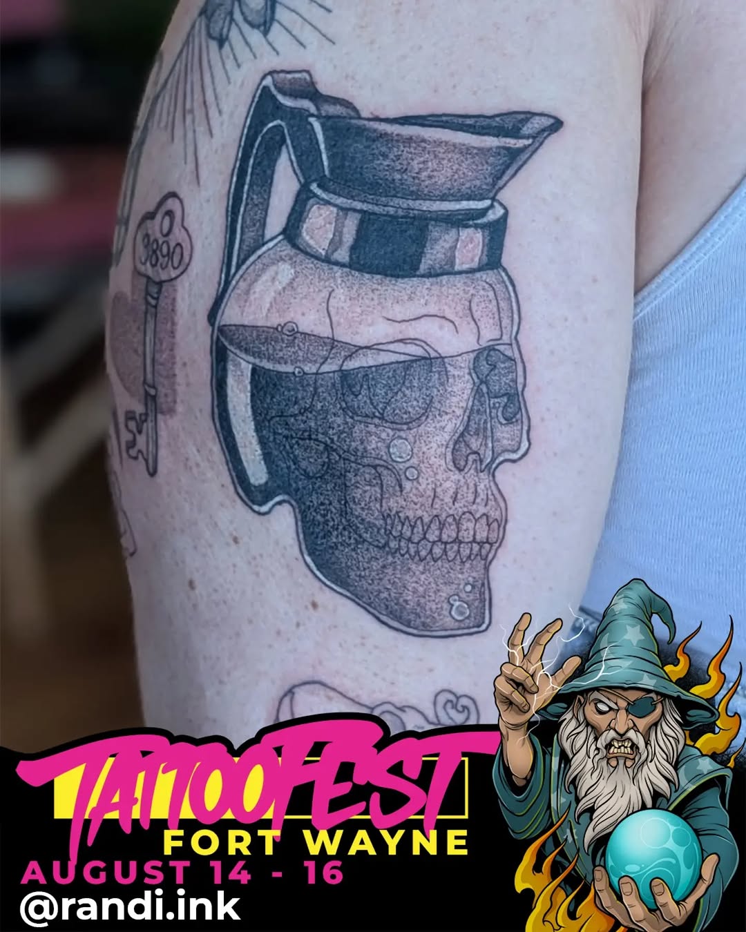Tattoo by @randi.ink — black_and_grey, dotwork