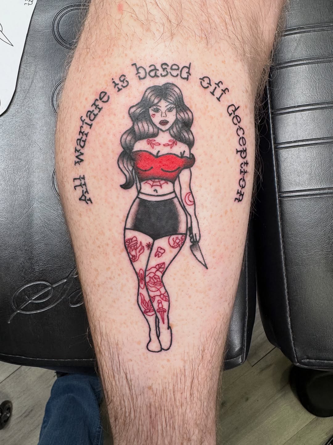 Tattoo by @brandonspindlertattoos — american_traditional, lettering_script