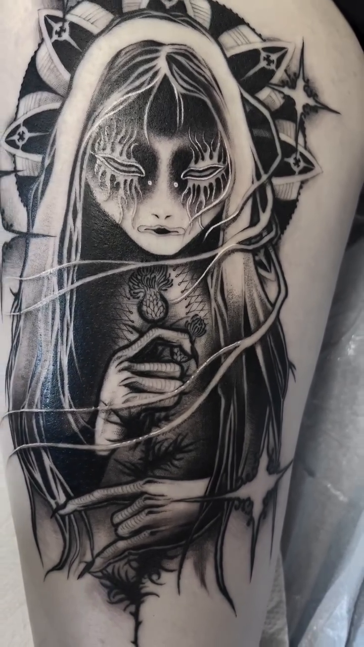 Tattoo by @hailyourself_ — dark_realism, illustrative