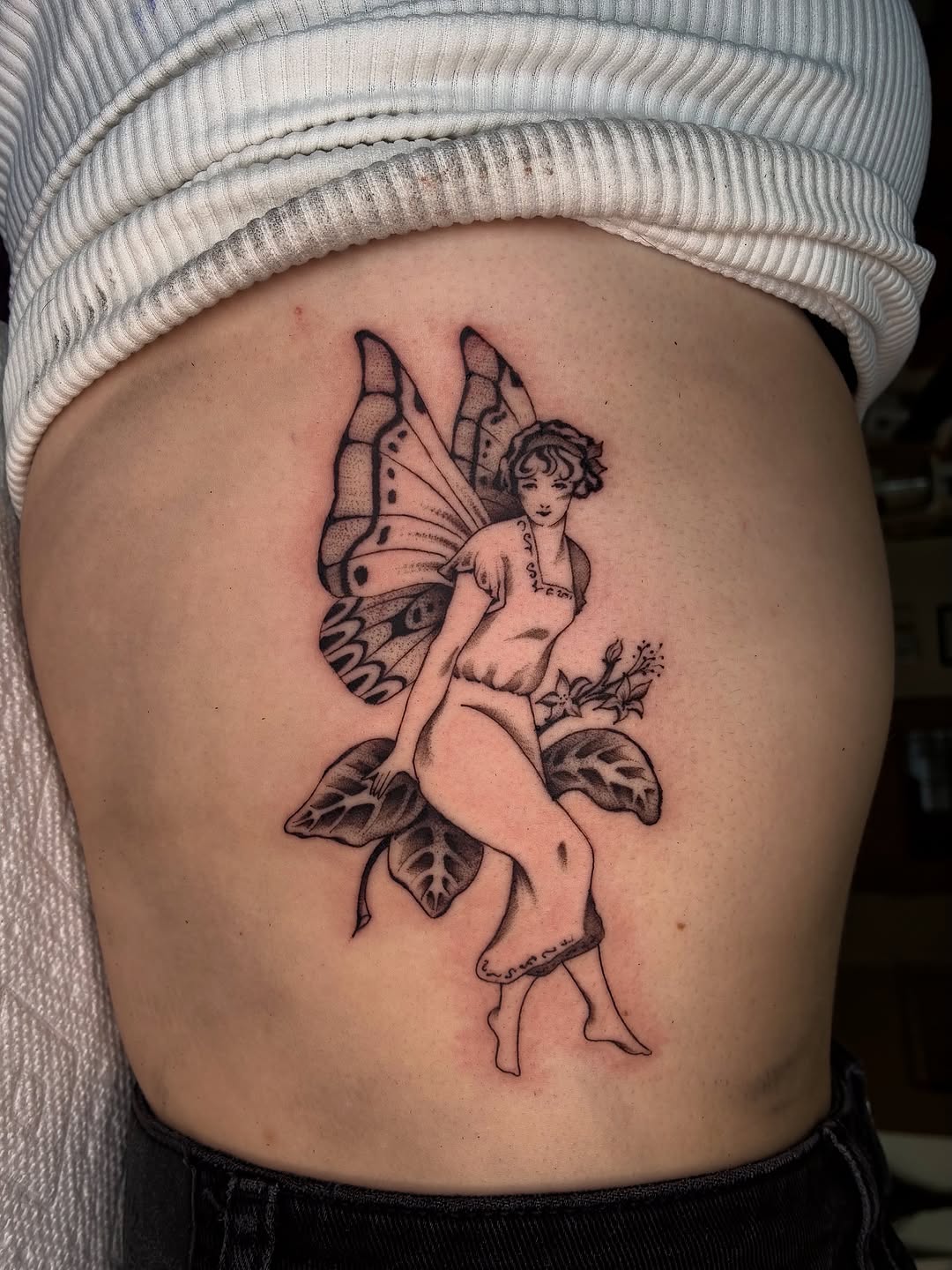 Tattoo by @nik.checots — fine_line, black_and_grey
