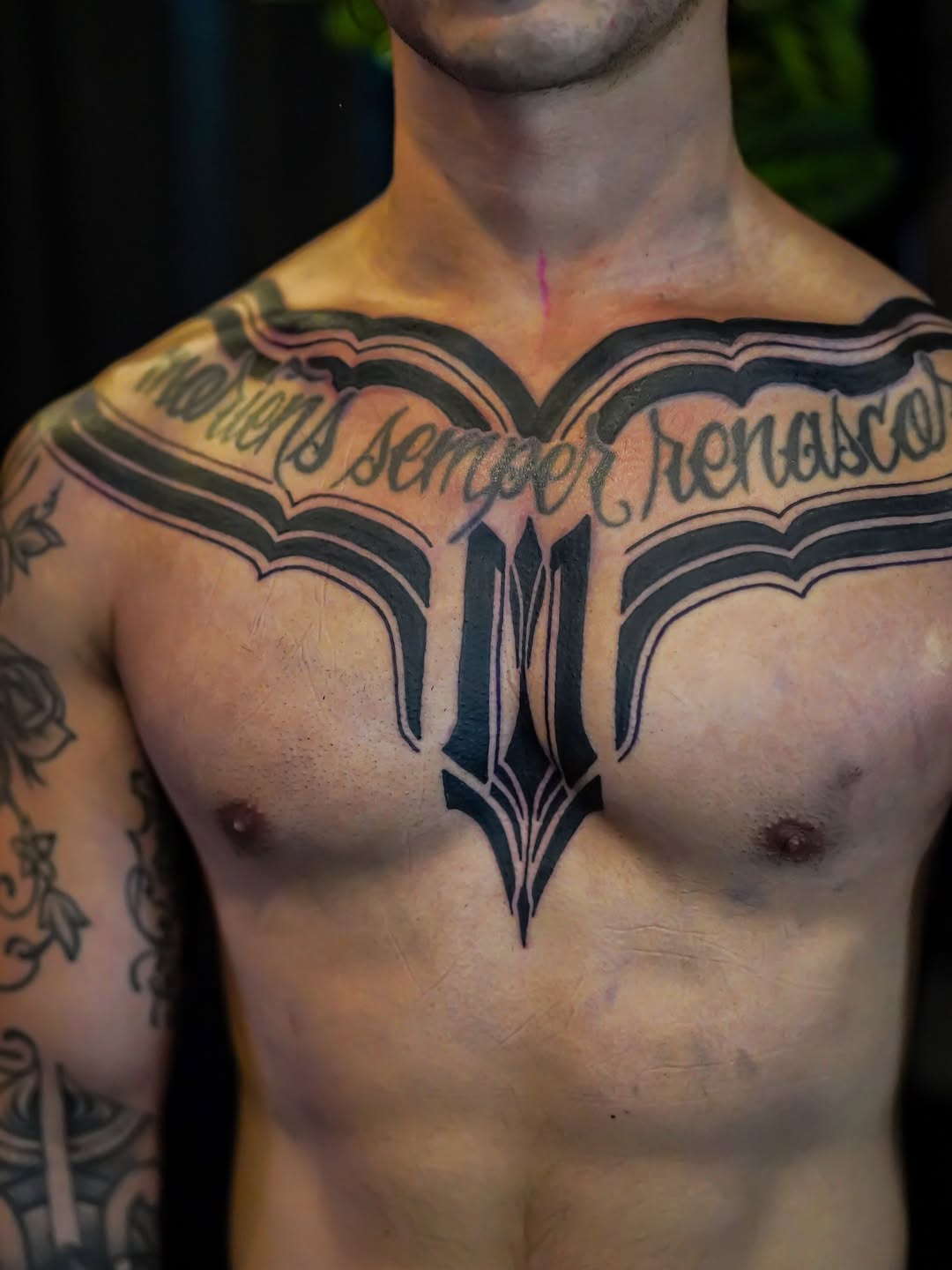 Tattoo by @oliver_kenton — blackwork, lettering_script