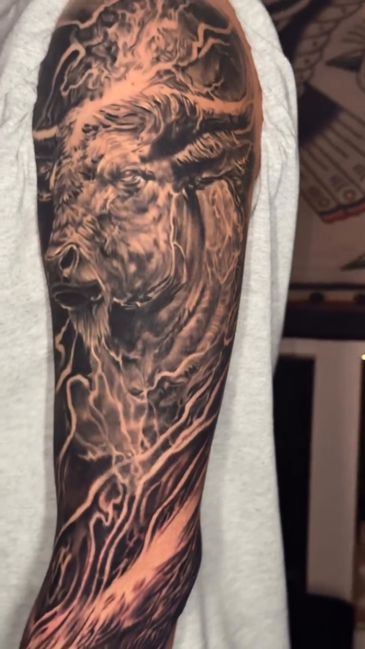 Tattoo by @charlieinkmanrobbins — dark_realism, black_and_grey
