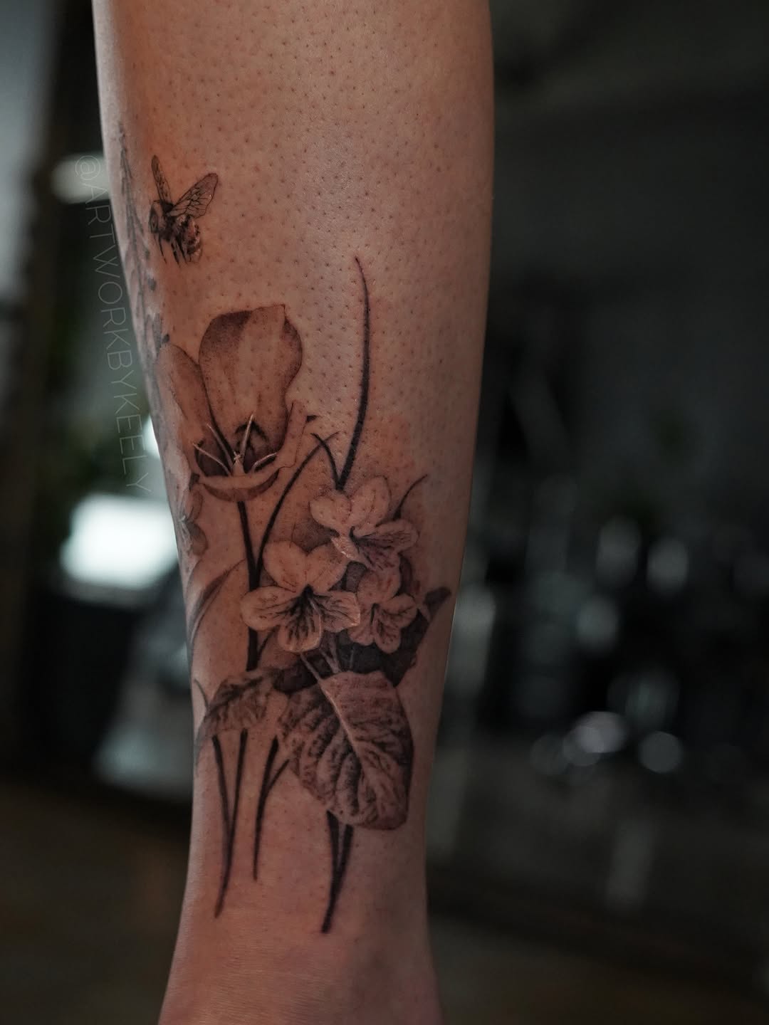 Tattoo by @artworkbykeely โ realism, black_and_grey