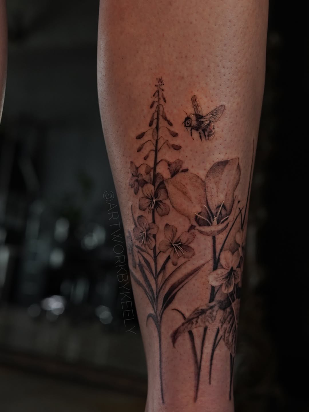Tattoo by @artworkbykeely โ illustrative, black_and_grey