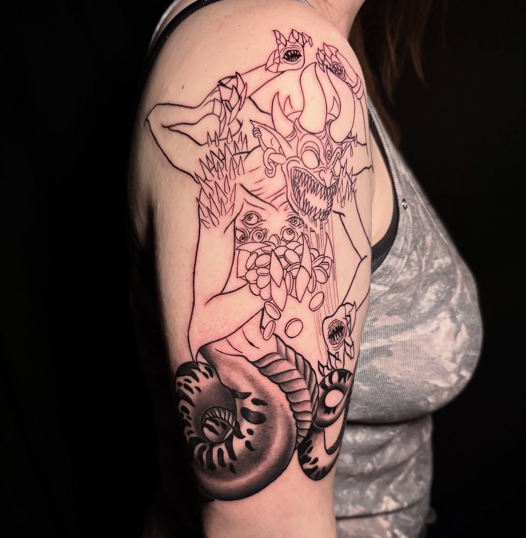 Tattoo by @amberbananafish — new_school, dark_realism