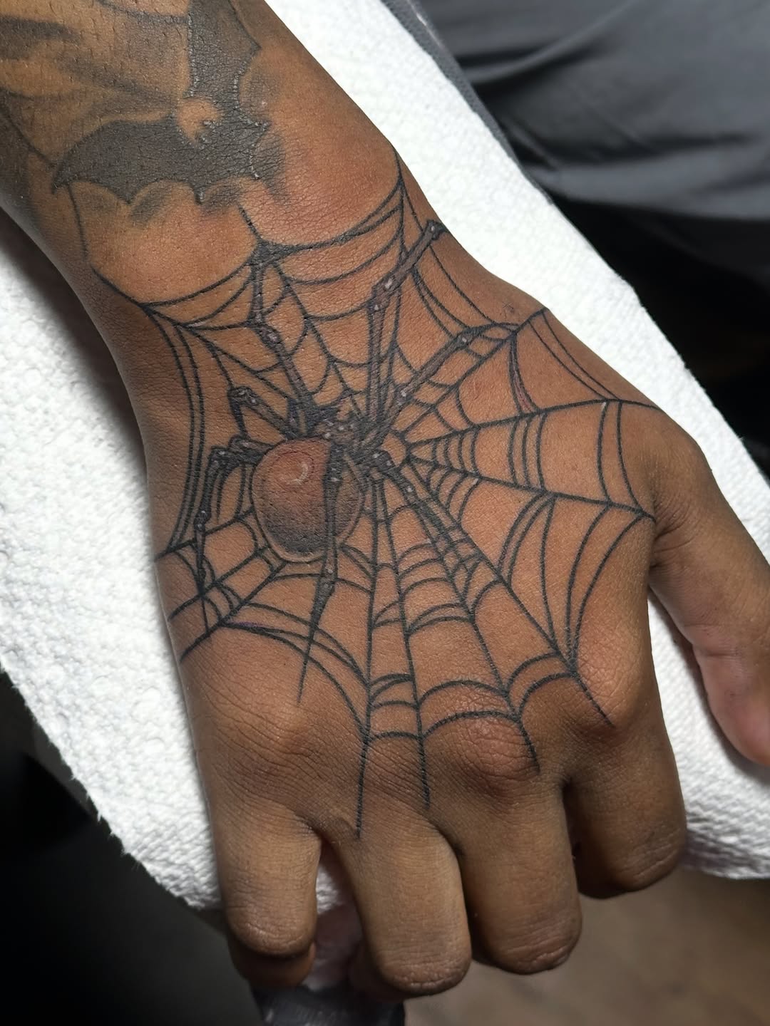 Tattoo by @gabby_la_piercer — black_and_grey, chicano