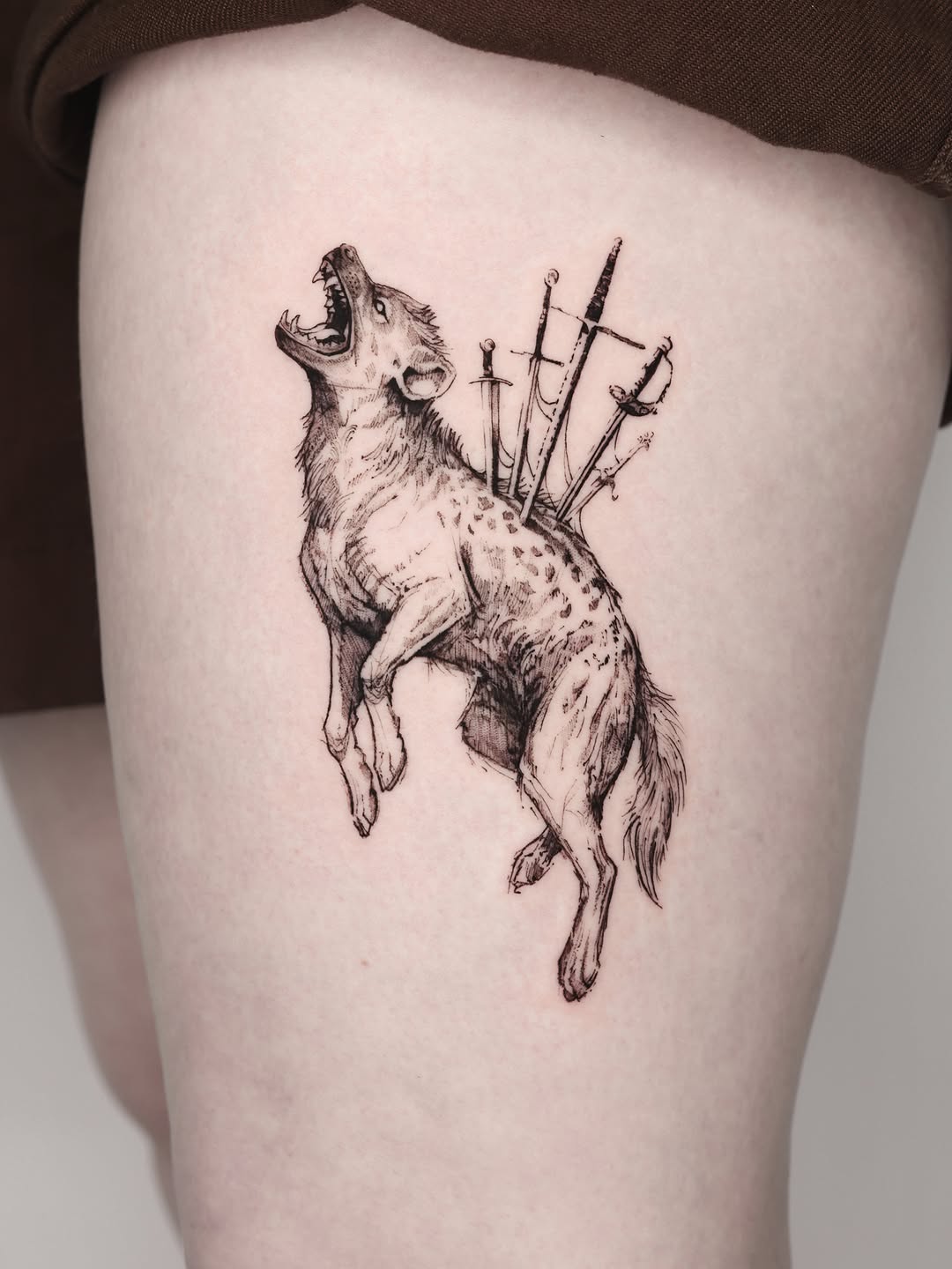 Tattoo by @tahinos.tattoo โ illustrative, black_and_grey